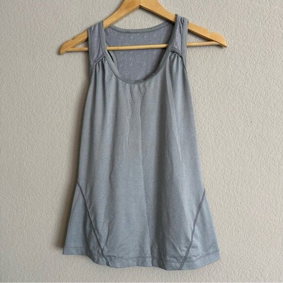 Athleta Womens Sz Small Heathered Gray Racerback Workout Activewear Tank Top - Picture 3 of 8